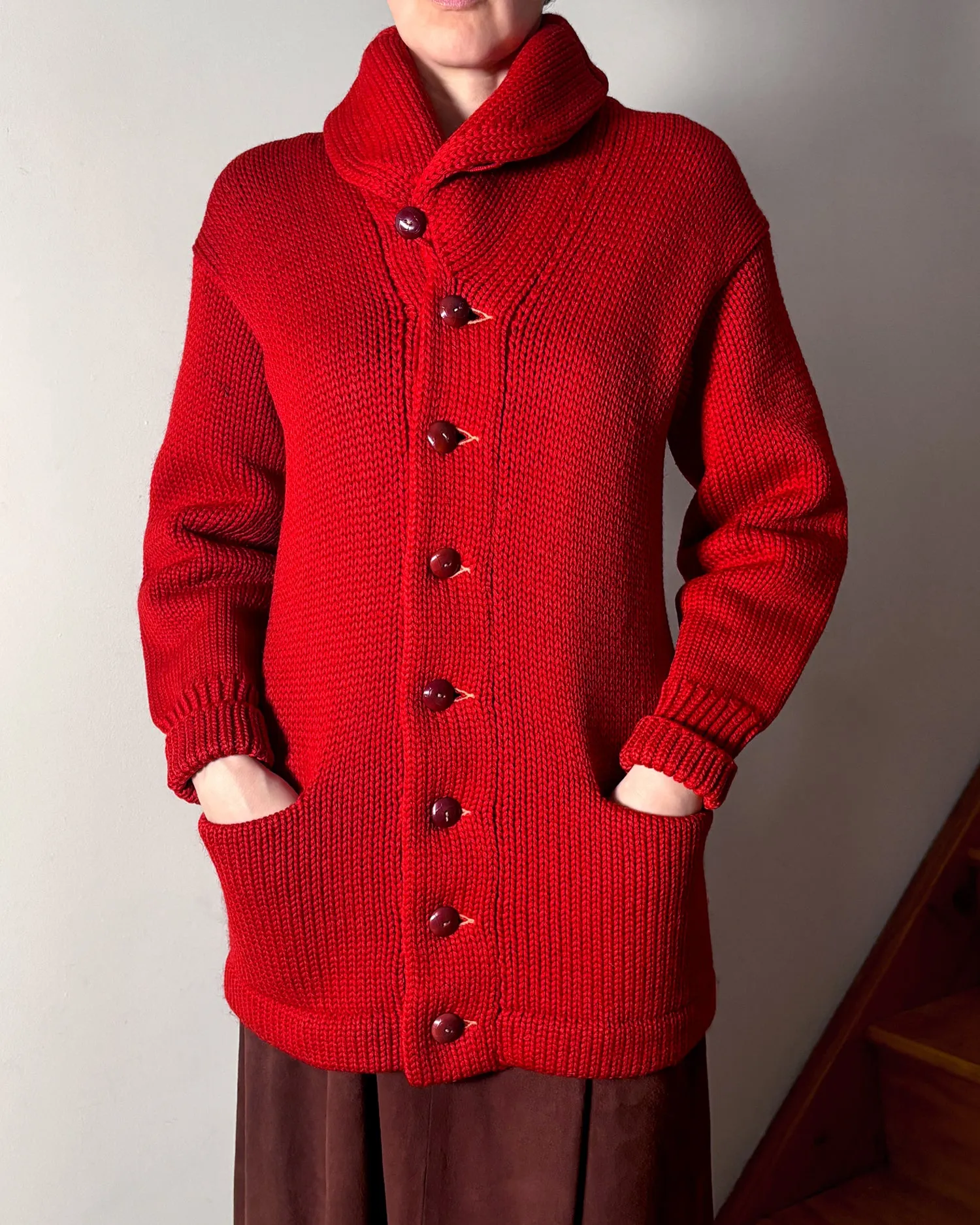 1930s Shawl Collar Cardigan