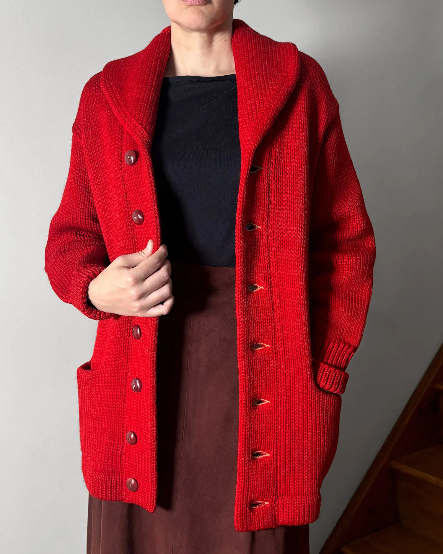1930s Shawl Collar Cardigan