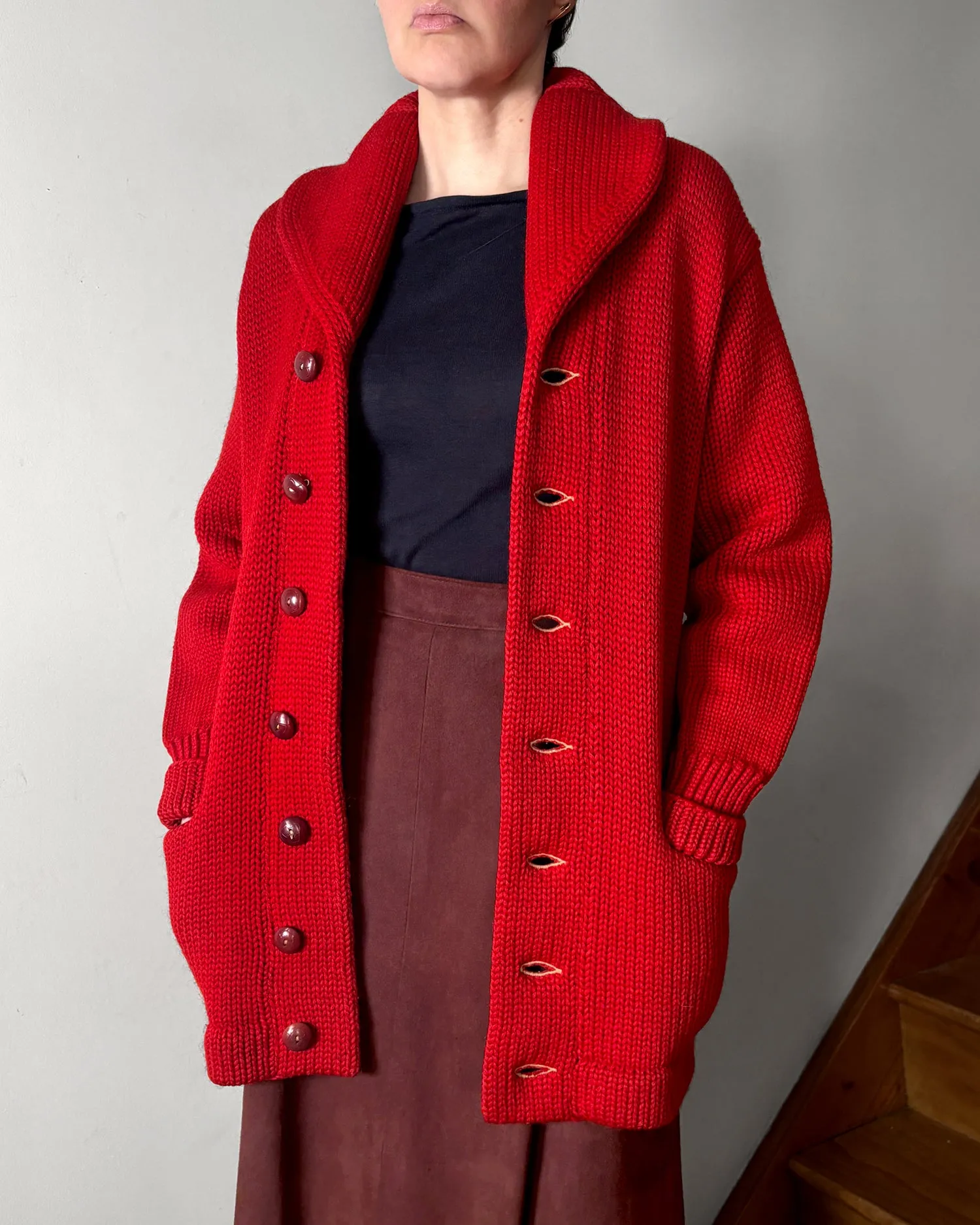 1930s Shawl Collar Cardigan