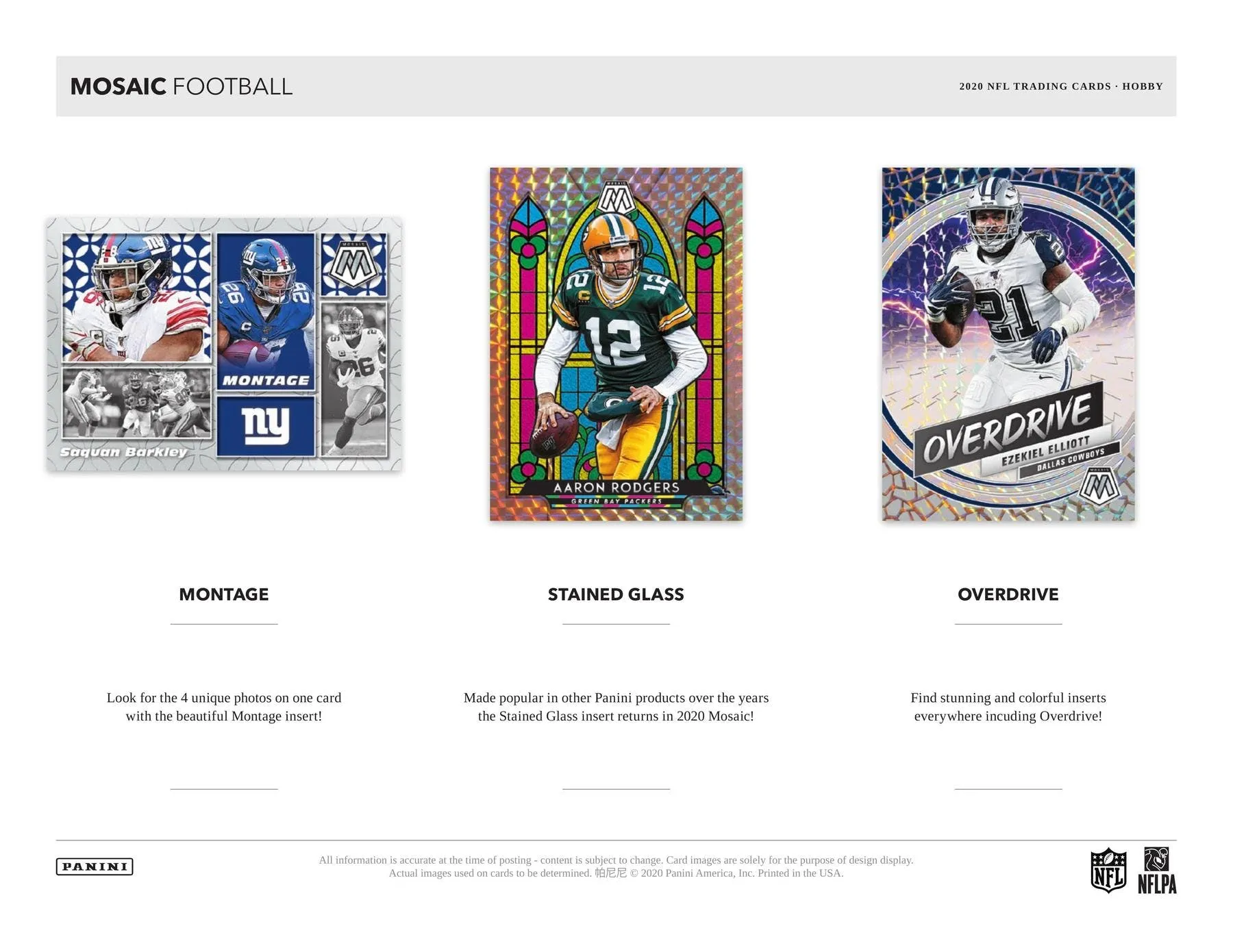 2020 Panini Mosaic Football Hobby Box