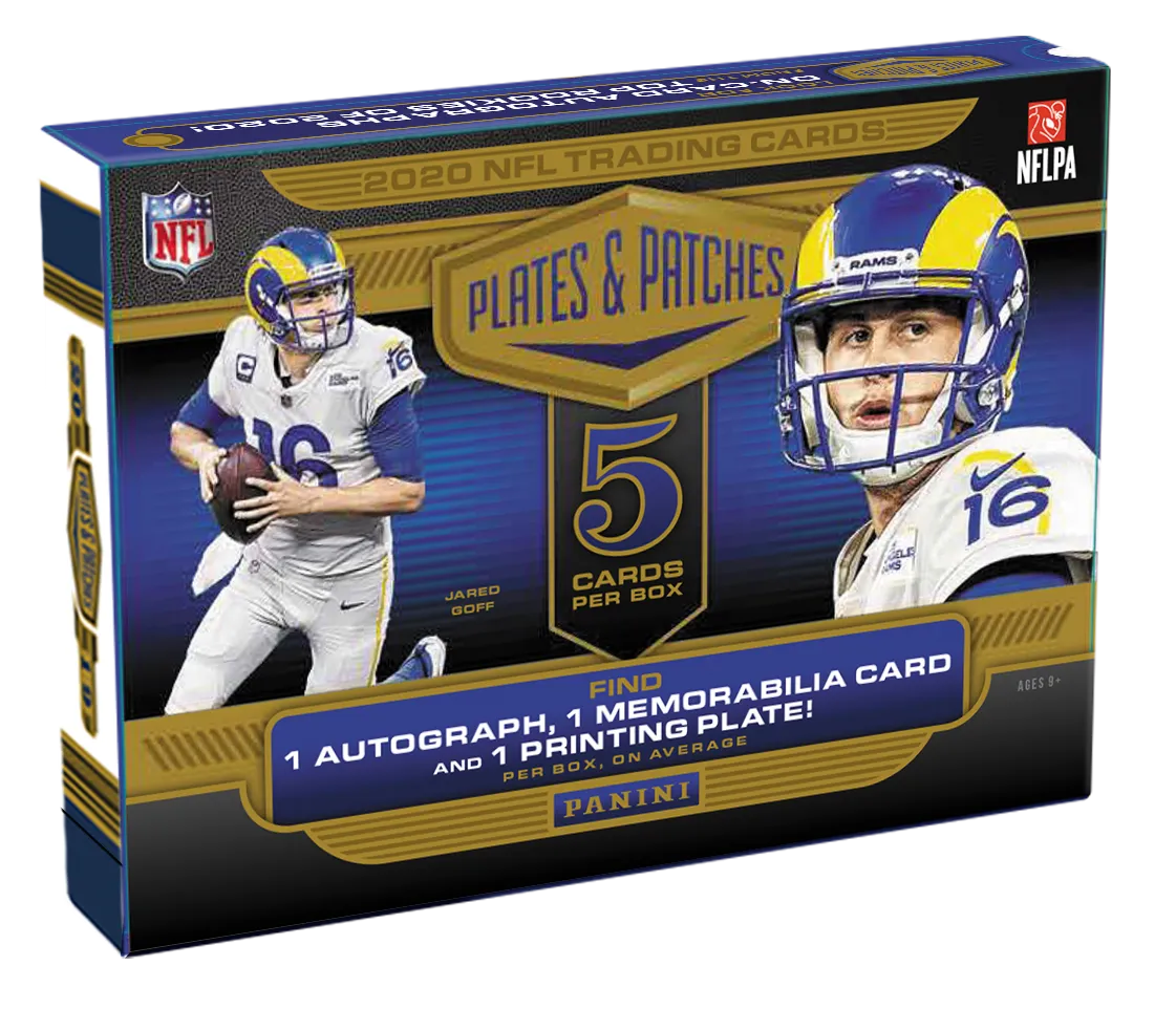 2020 Panini Plates & Patches Football Hobby Box