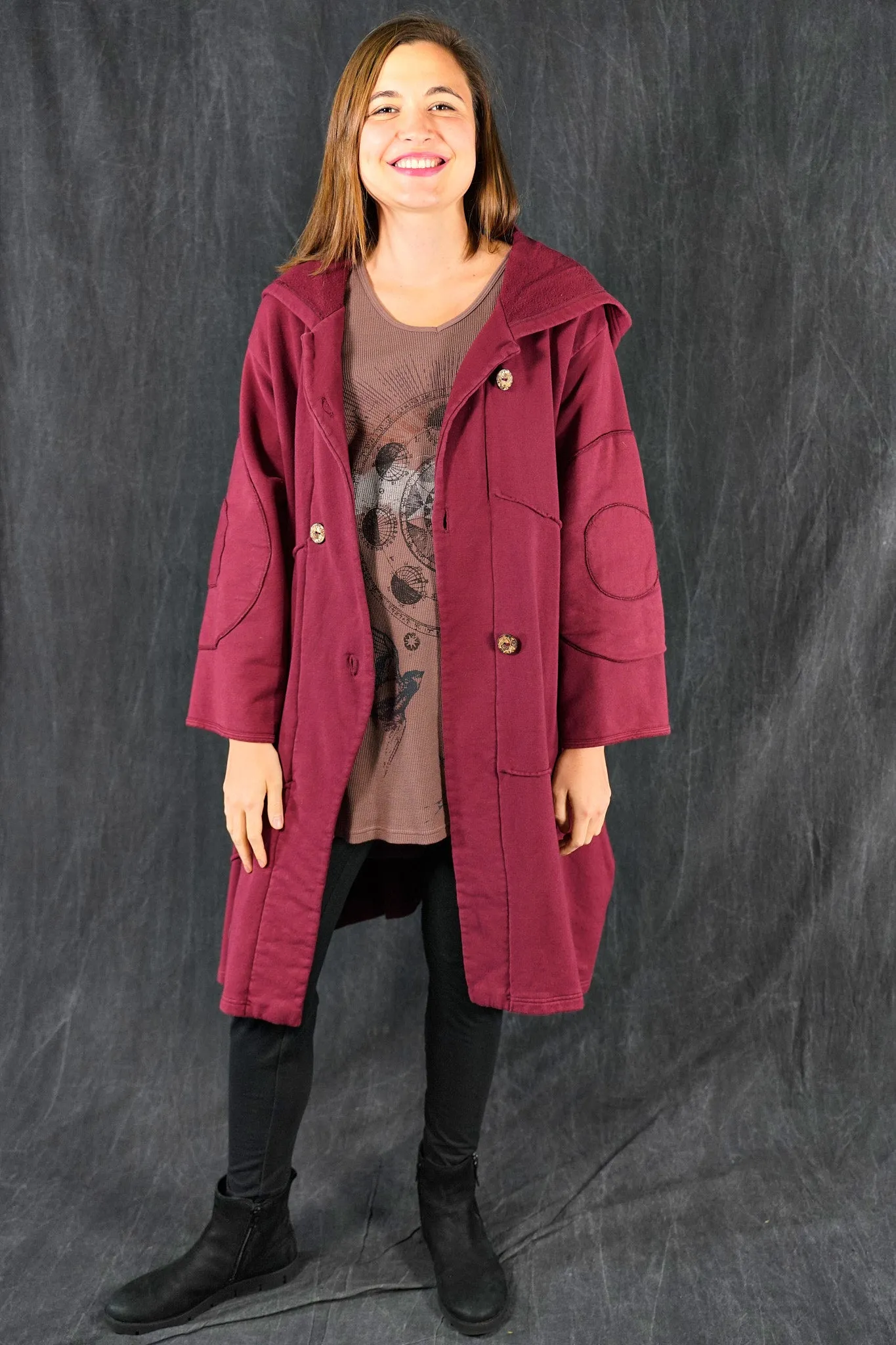 5227 Collectable Blue Fish Fleece Fig Coat ROSSO RED