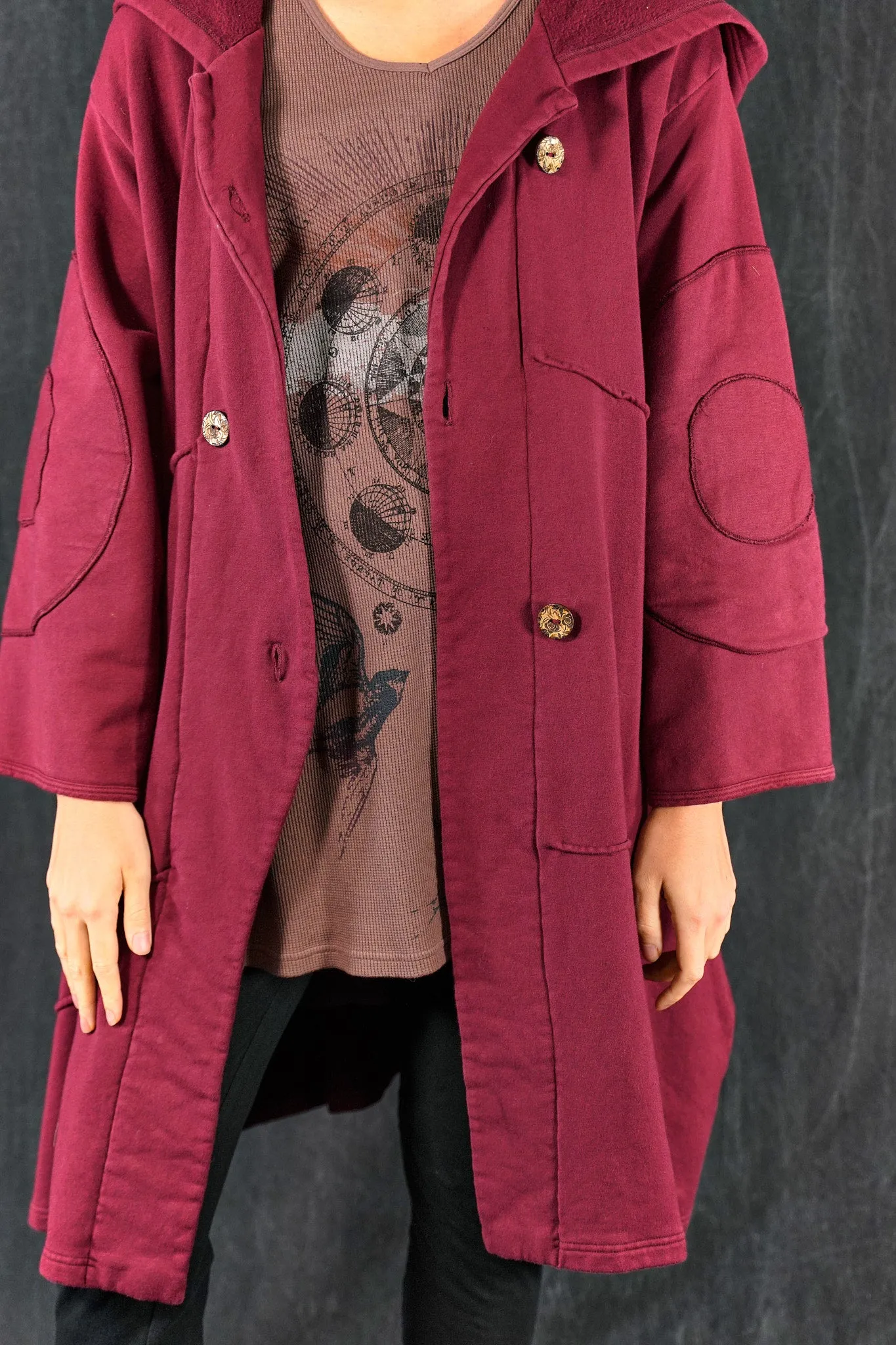 5227 Collectable Blue Fish Fleece Fig Coat ROSSO RED