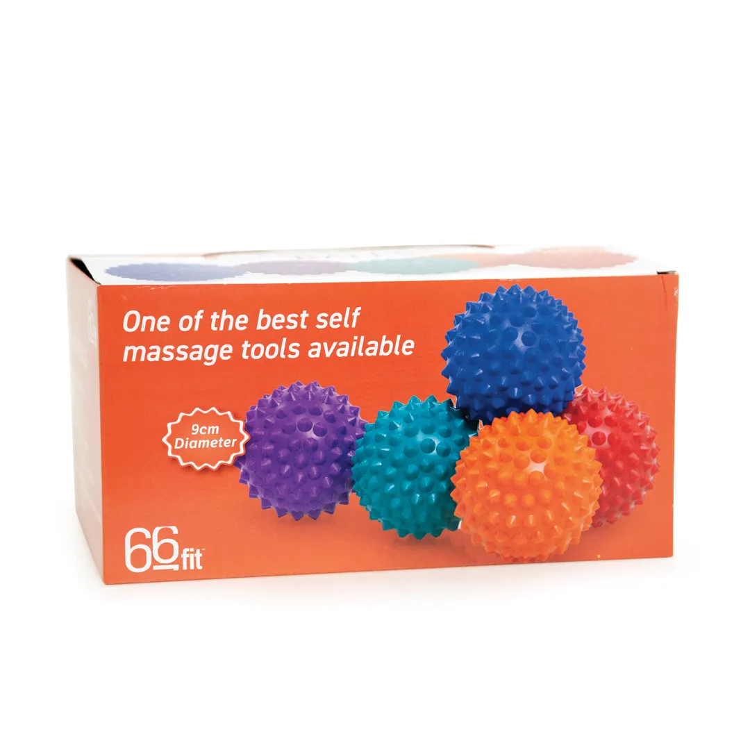 66fit Spikey Massage Balls 9cm - Box of 24