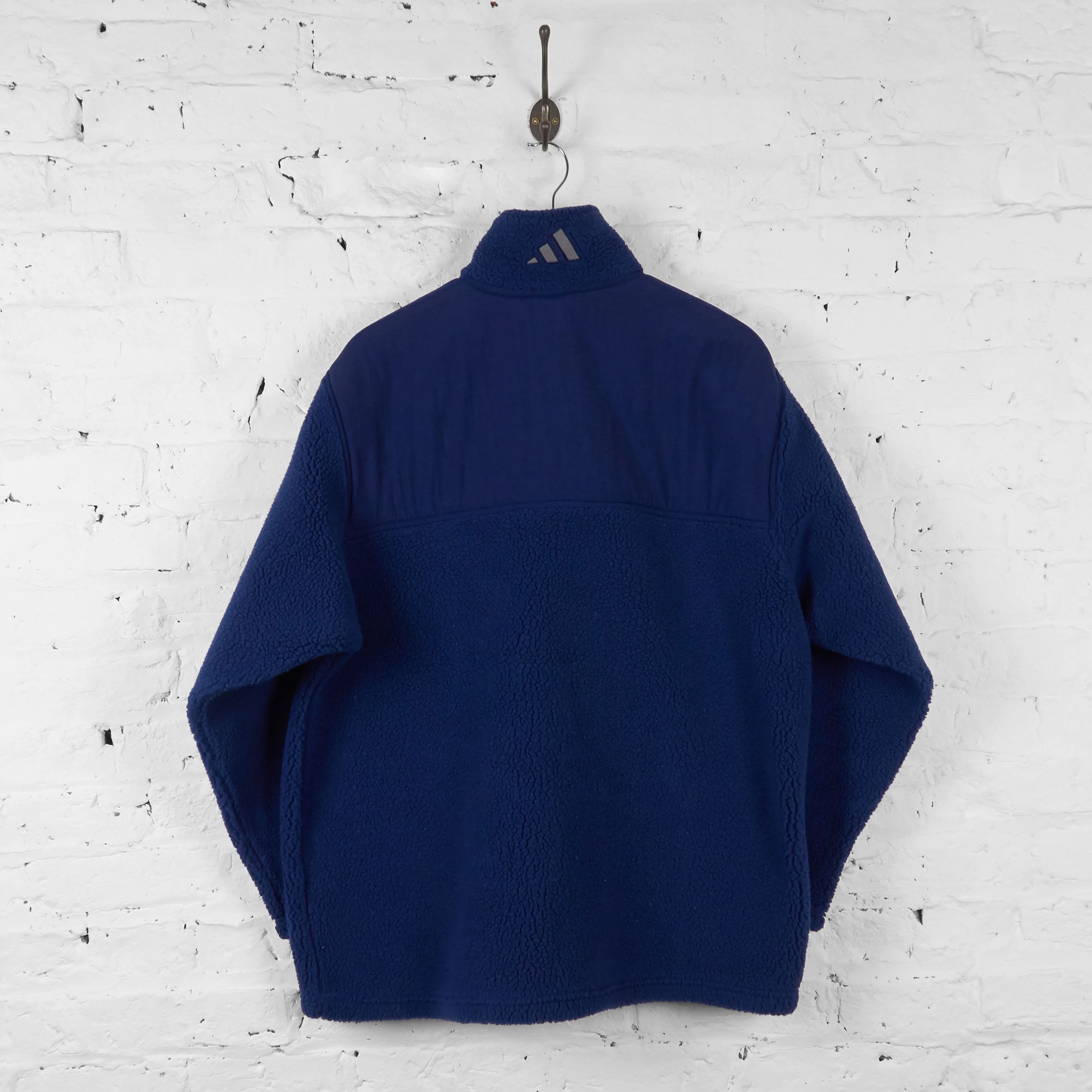 Adidas 90s 1/4 Zip Fleece - Blue - L