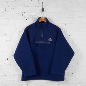 Adidas 90s 1/4 Zip Fleece - Blue - L
