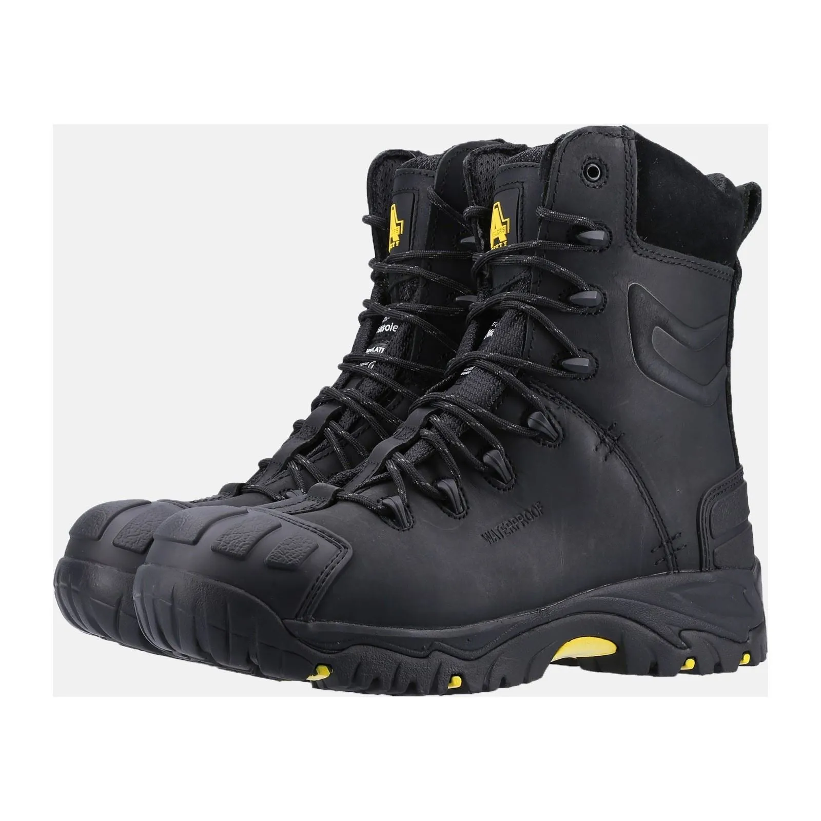 Amblers Women Boots - FS999 Hi Leg Safety Boot With Side Zip in Black, 3-14