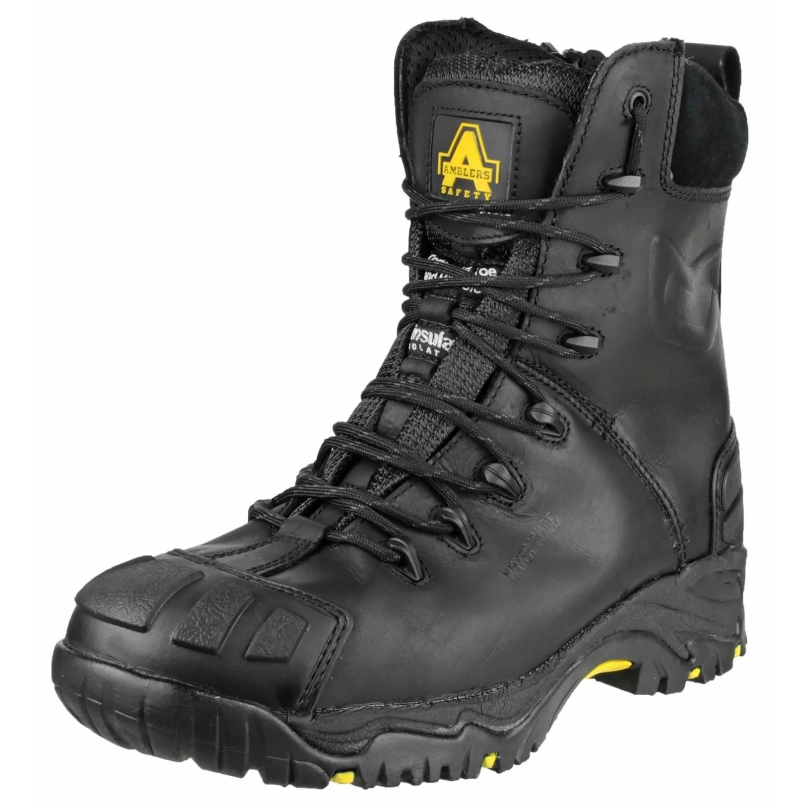Amblers Women Boots - FS999 Hi Leg Safety Boot With Side Zip in Black, 3-14