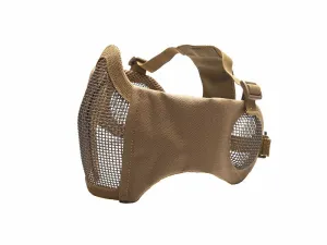 ASG Metal mesh mask with cheek pads and ear protection, Tan