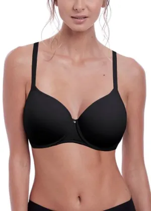 Aura Underwire Moulded T-Shirt Bra - Black -
