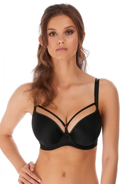 Awakening Underwire Moulded Plunge Bra - Black -
