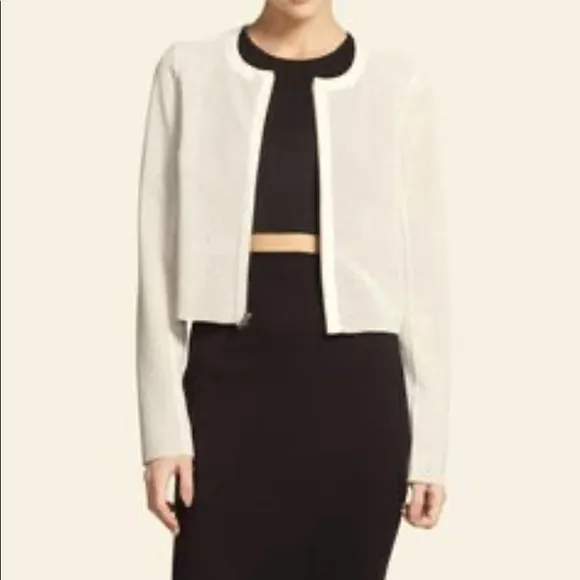 Bailey 44 White Faux Leather Perforated Jacket