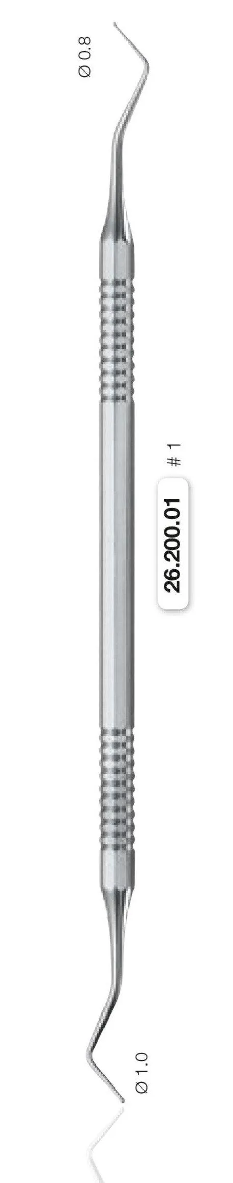 Ball Shaped Plugger, Double Ended (26.200.01) 1.0mm and 0.8mm