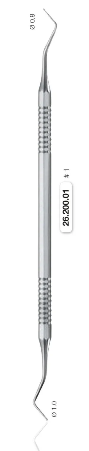 Ball Shaped Plugger, Double Ended (26.200.01) 1.0mm and 0.8mm