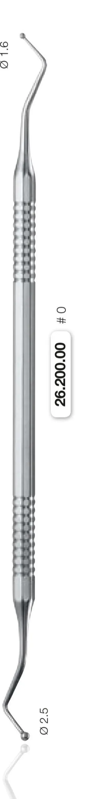 Ball Shaped Plugger,Double Ended 2.5 and 1.6mm (26.200.00)