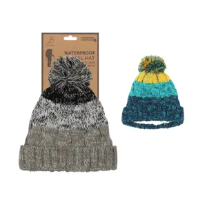 Bartleby Unisex Waterproof Bobble Hat With Teddy Lining