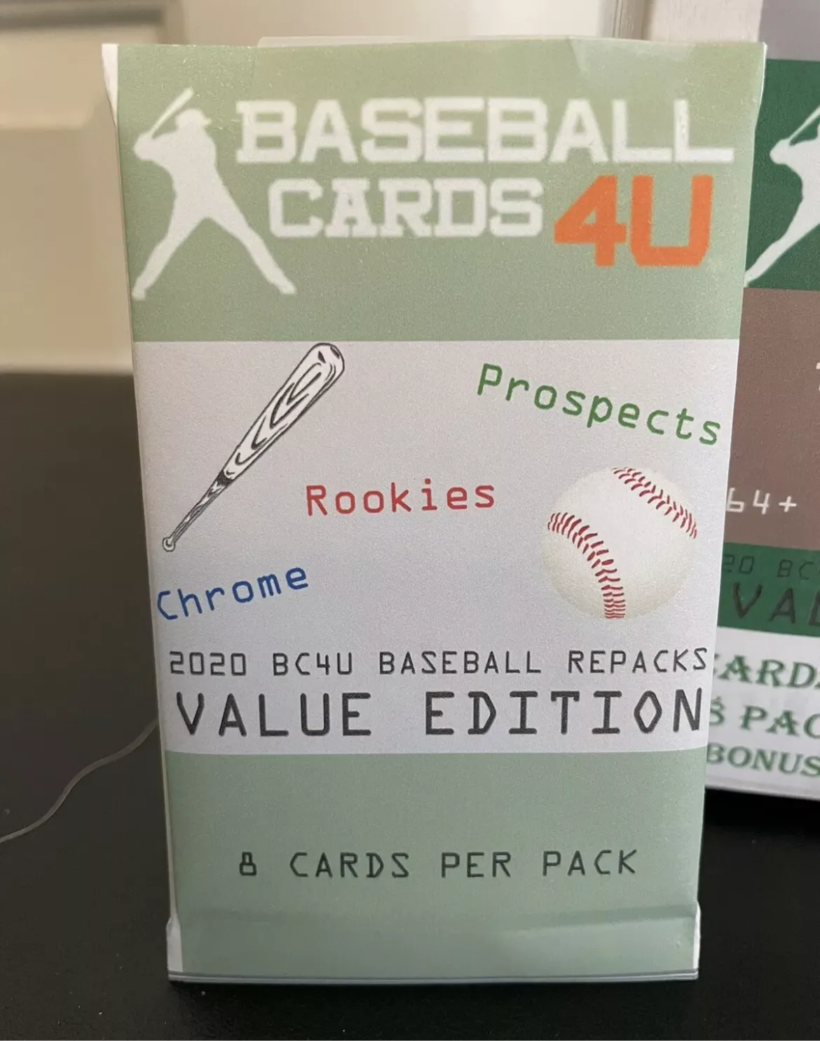 BASEBALL CARDS 4U MYSTERY REPACK MINI HOBBY BOX - 1 HIT PER BOX - 8 PACKS   BONUS PACK