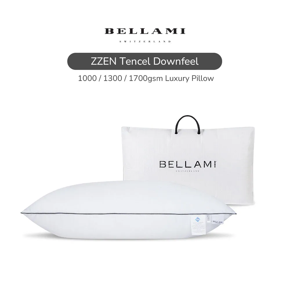 Bellami ZZEN Tencel DownFeel Luxury Pillows 3 Firmness