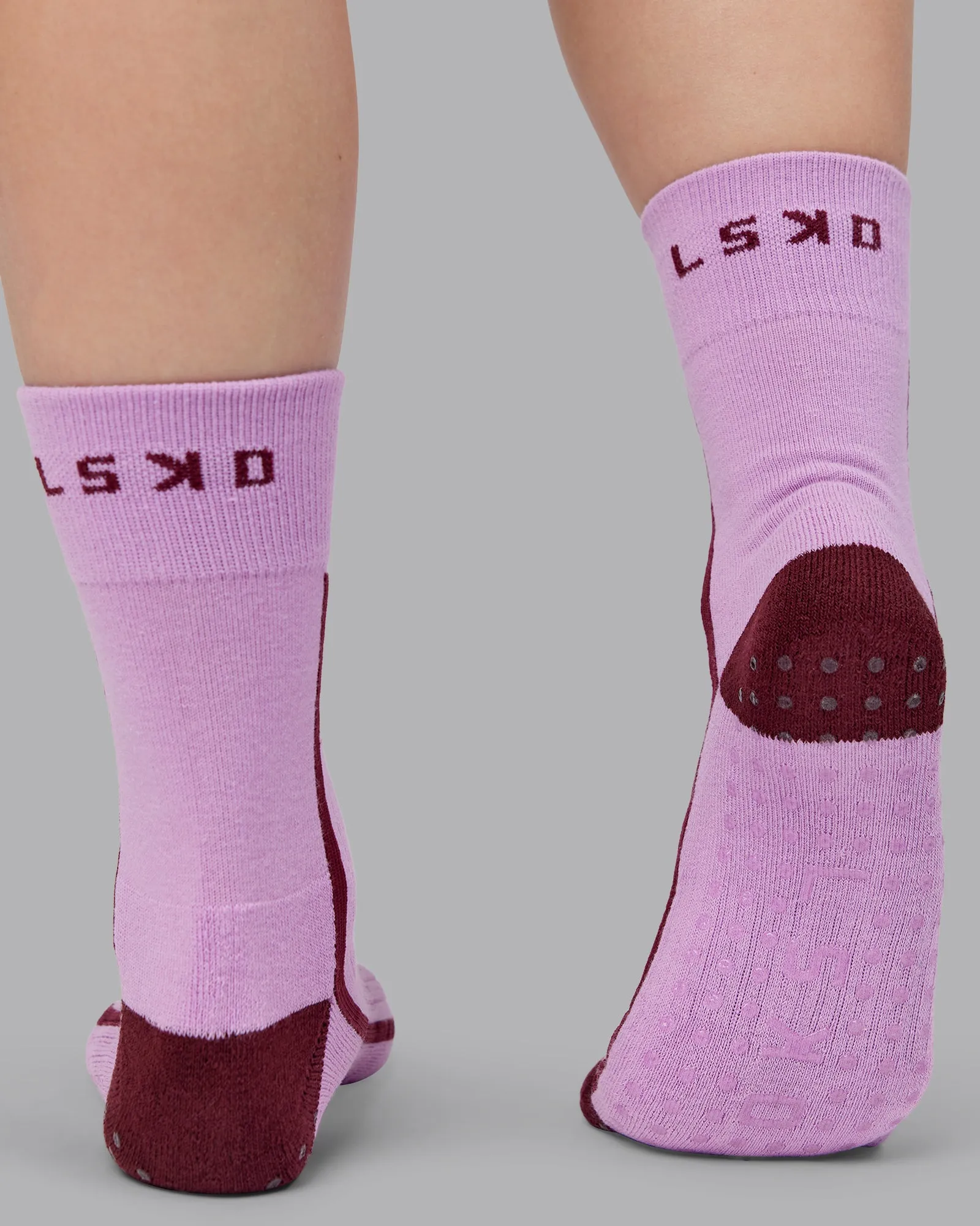 Bend Crew Pilates Grip Socks - Light Violet