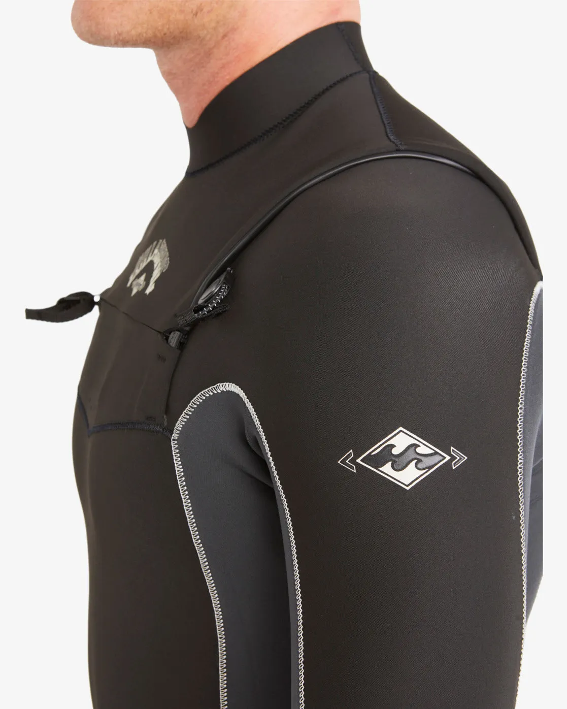 Billabong Absolute 302 Chest Zip GBS Full Wetsuit Mens - Dark Grey