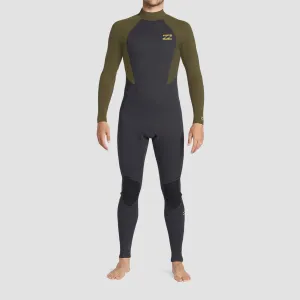 Billabong Intruder 4/3mm GBS Back Zip Wetsuit Antique Black