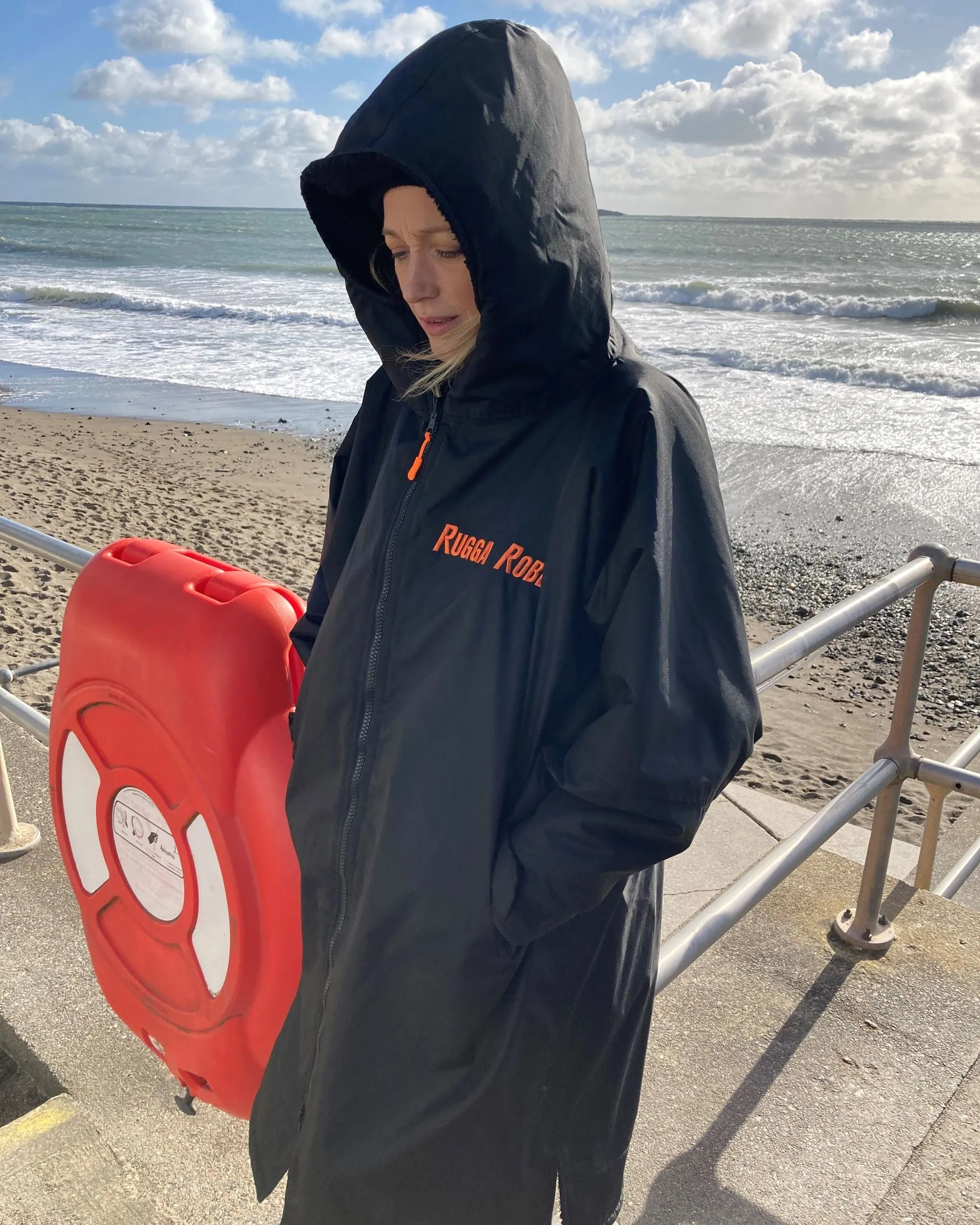 Black Change Robe with Black Fleece - Club Robe