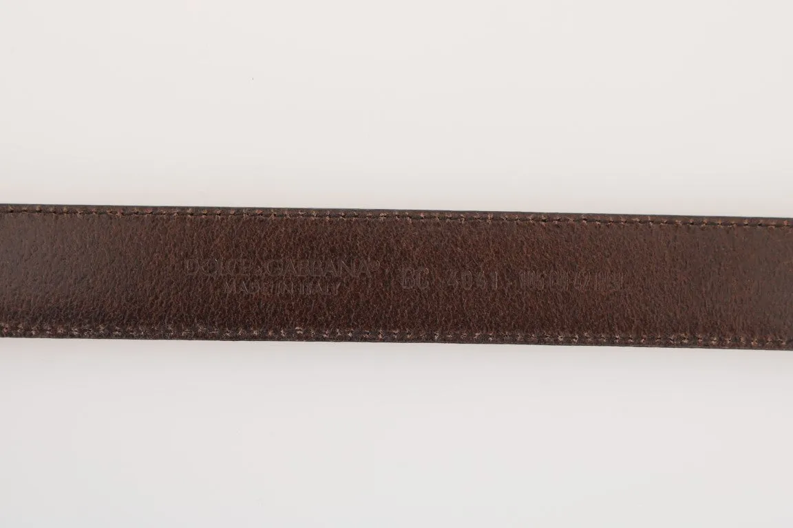 Blue Perforated Leather Gray Buckle Belt