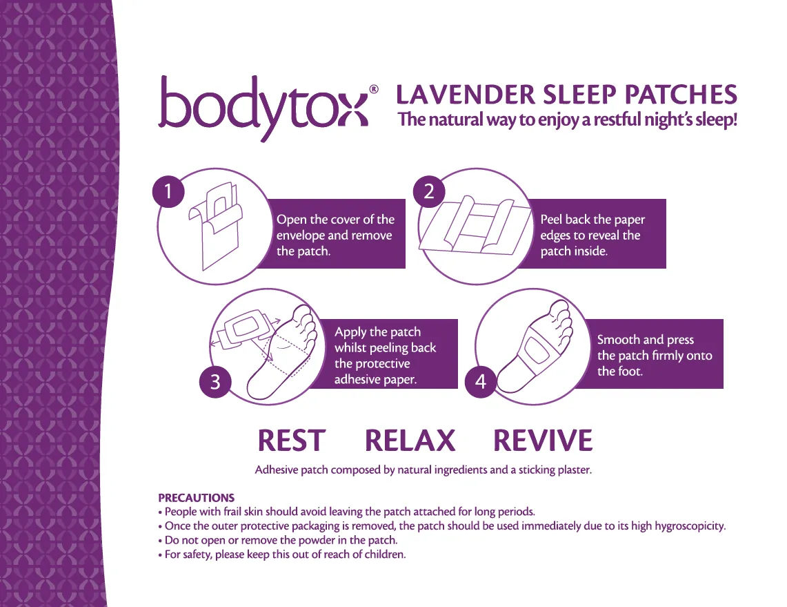 Bodytox Lavender Sleep Patches Pack of 6