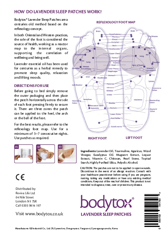 Bodytox Lavender Sleep Patches Trial Pack of 2
