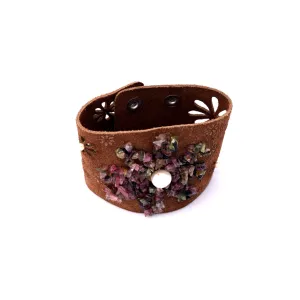 Brown leather bracelet