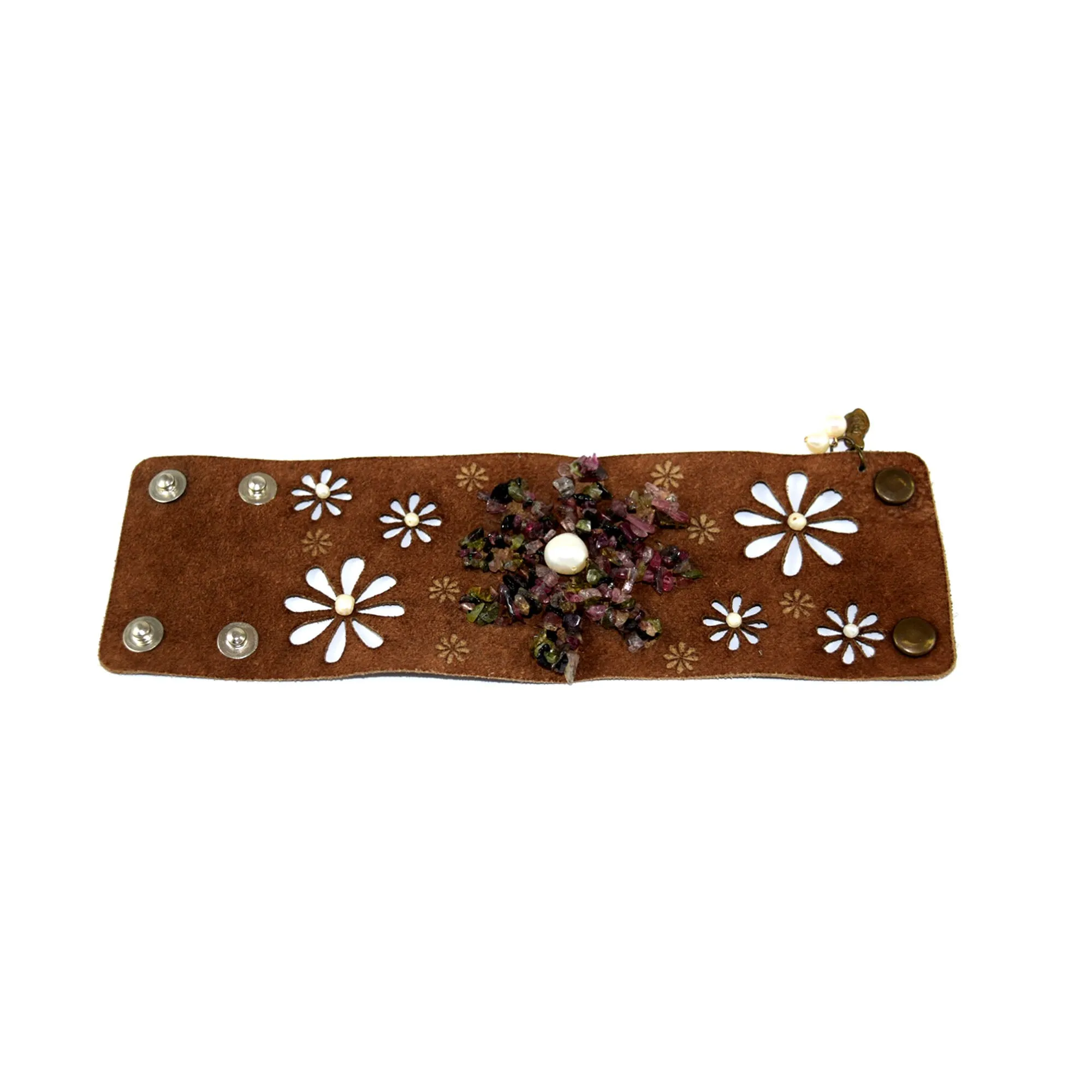Brown leather bracelet