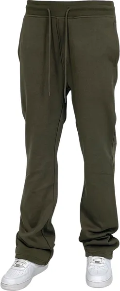 BTF24007 SOLID STACK FLEECE PANTS
