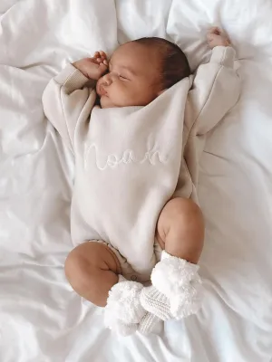 Bubble Romper - Natural