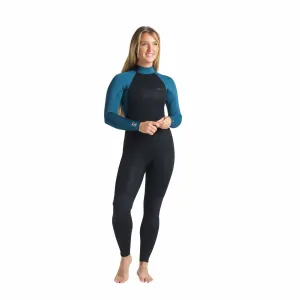 C-Skins Women Surflite 5/4/3 Back Zip Steamer Blue Black