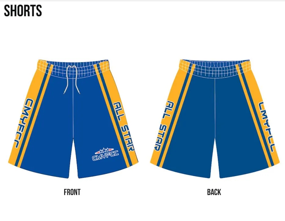 CENTRAL MASS ALL STARS Sublimated Football Shorts
