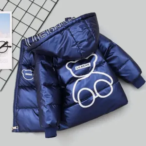 Children Hooded Thick Duck Down Coat