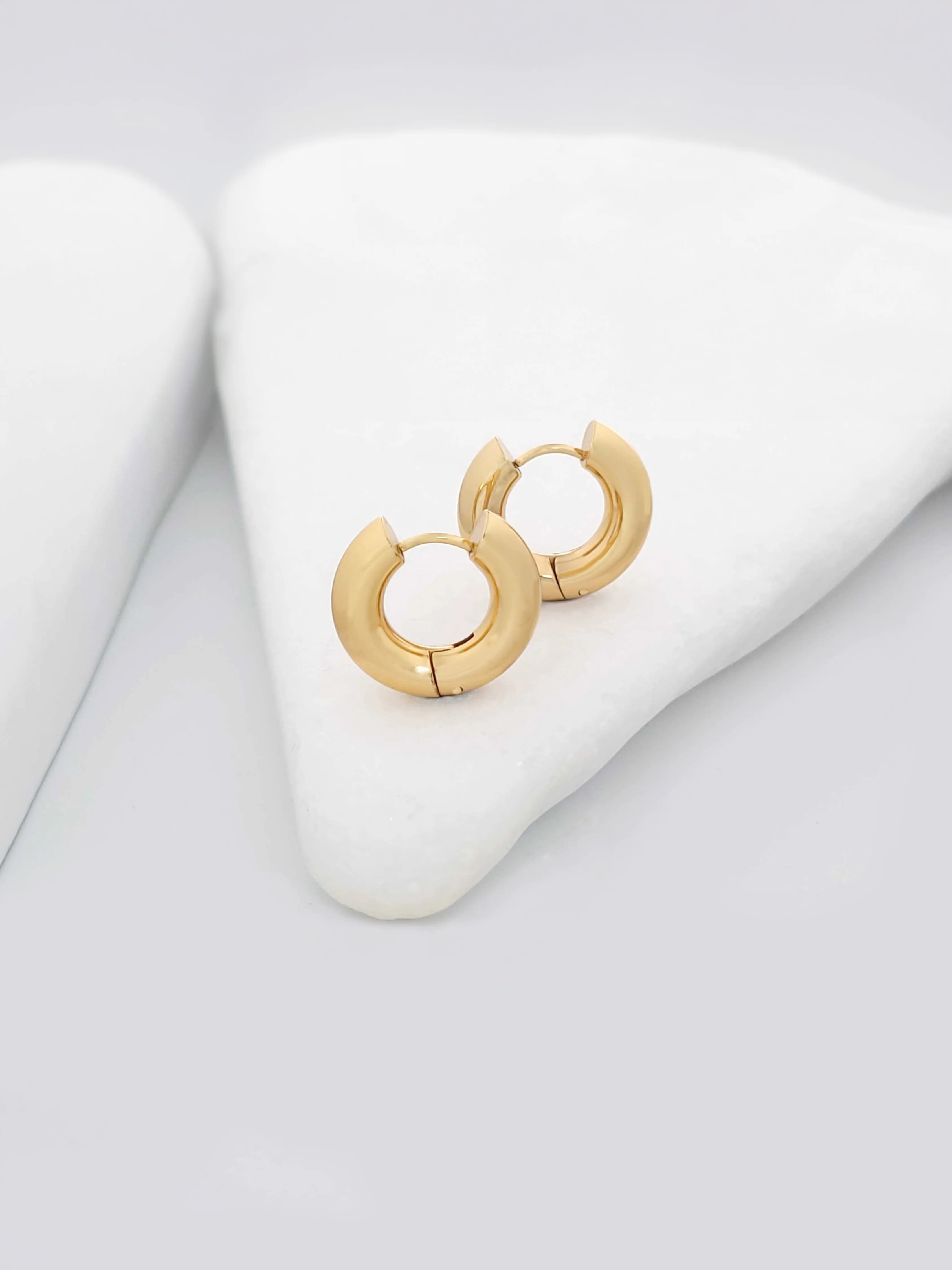 Chunky Gold Huggie Hoops