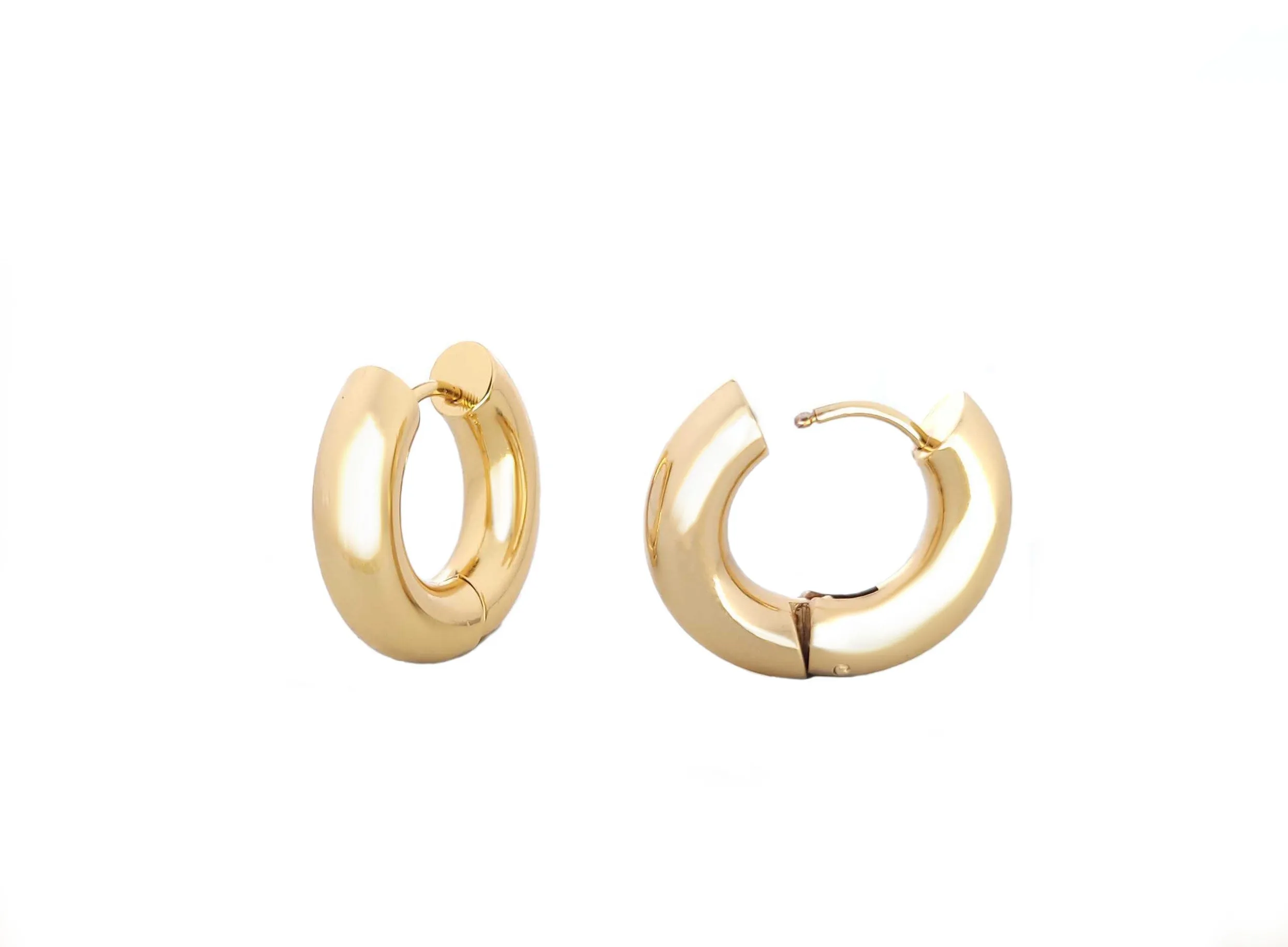 Chunky Gold Huggie Hoops