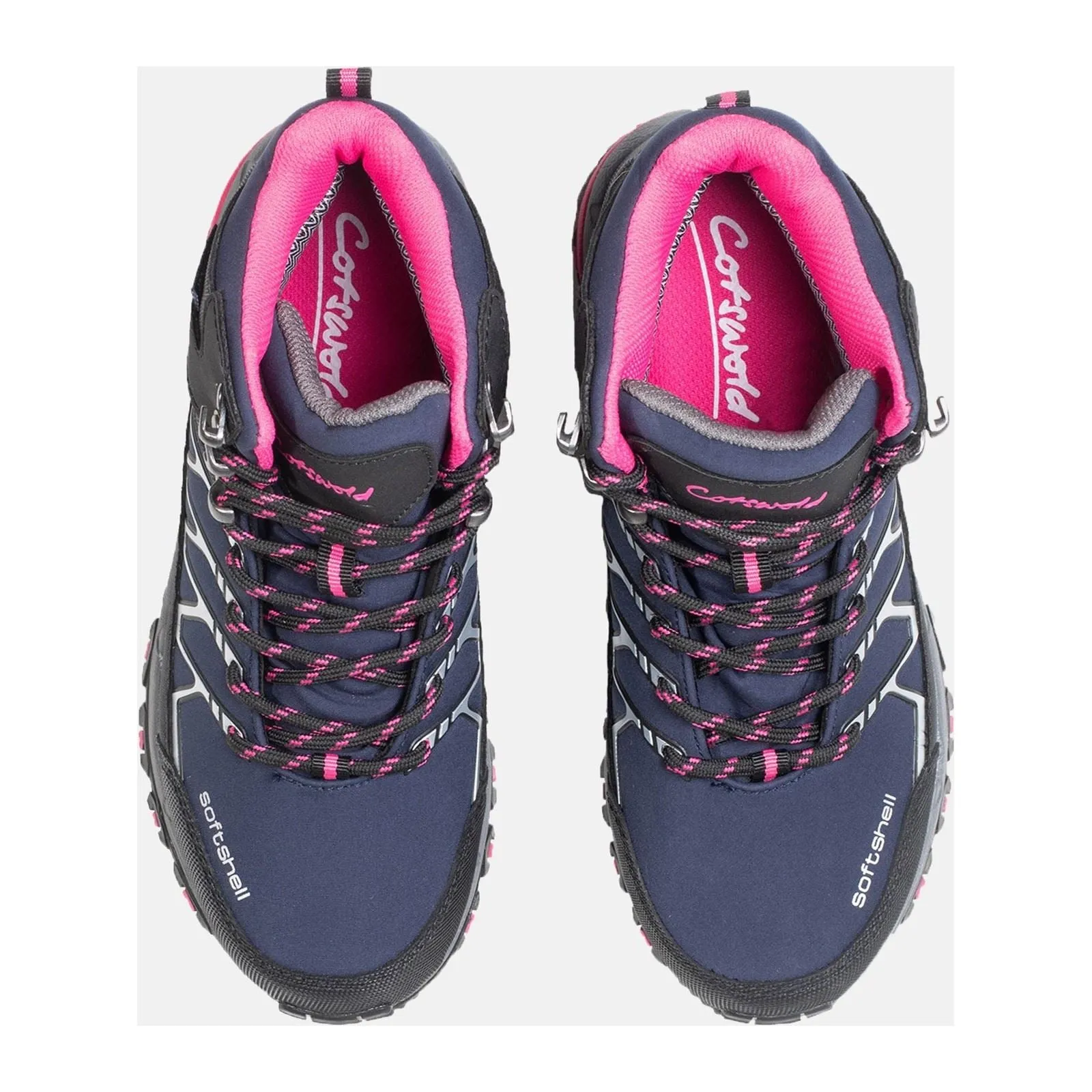 Cotswold Women Hiking Boots - Abbeydale Mid Hiker in Navy/Black/Fuchsia, 3-8