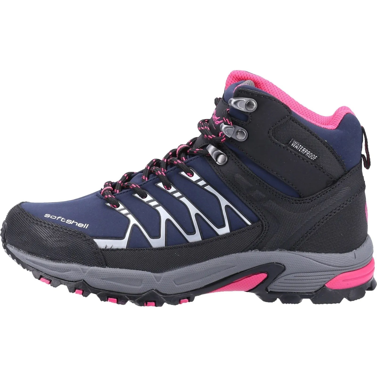 Cotswold Women Hiking Boots - Abbeydale Mid Hiker in Navy/Black/Fuchsia, 3-8