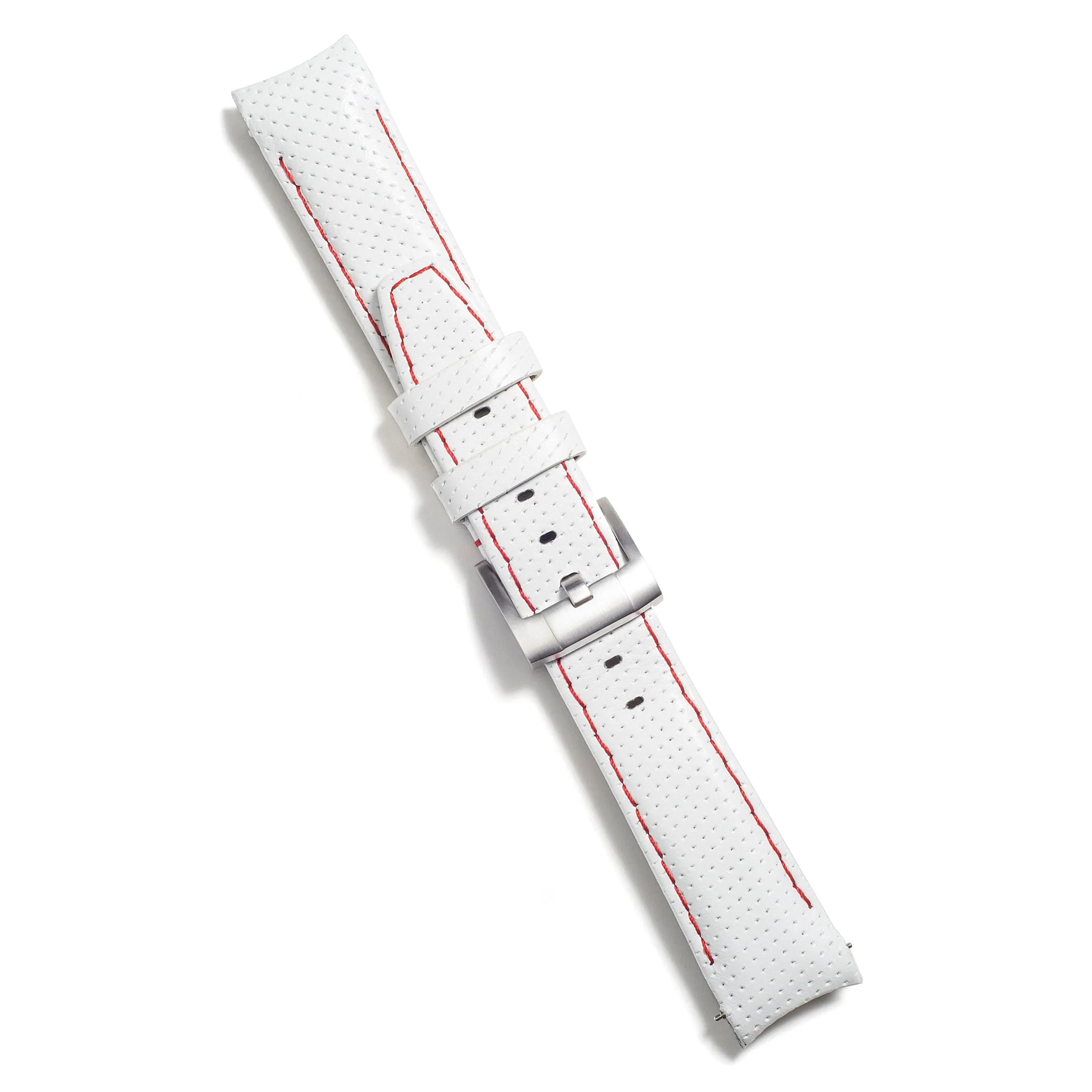 Curved End Racing Leather Strap for Rolex GMT Master I & II with Tang Buckle