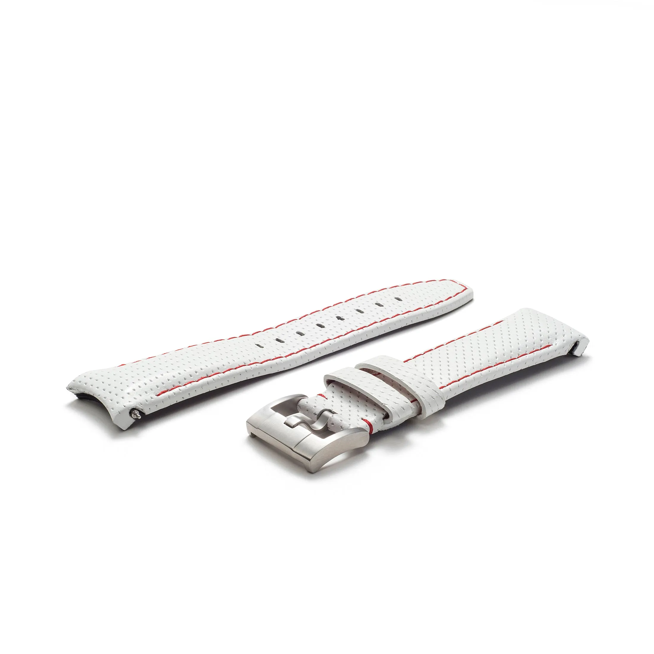 Curved End Racing Leather Strap for Rolex GMT Master II Ceramic with Tang Buckle