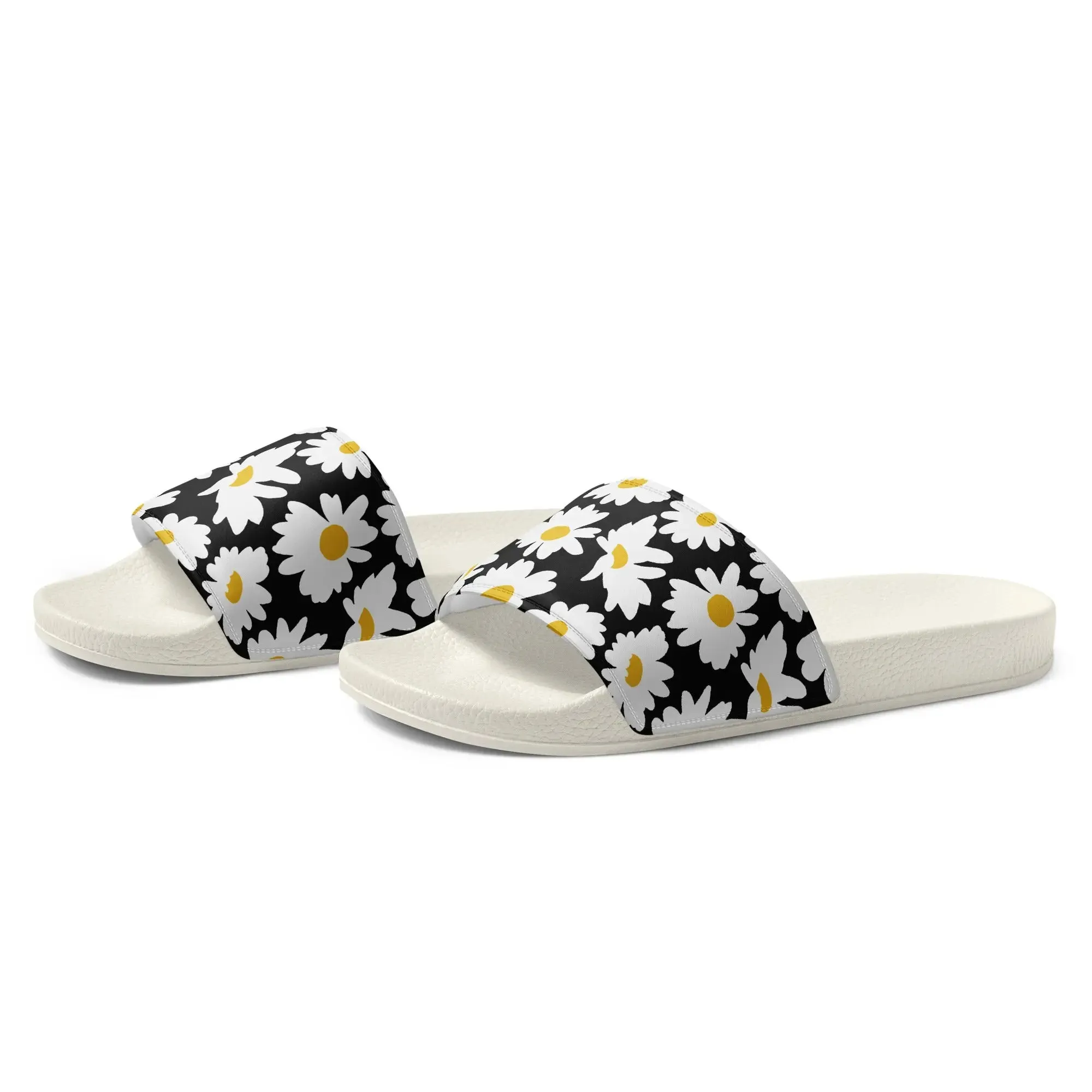 Daisy Pattern Men's Slides