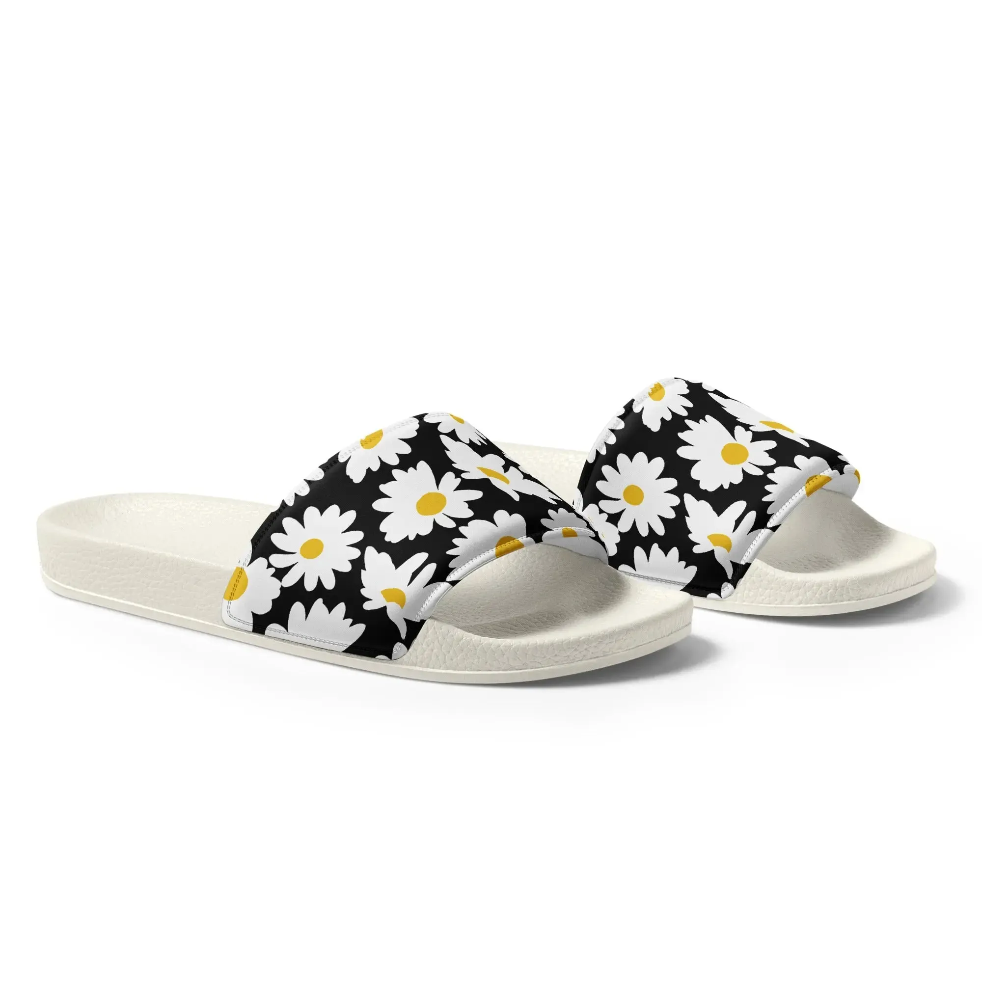 Daisy Pattern Men's Slides