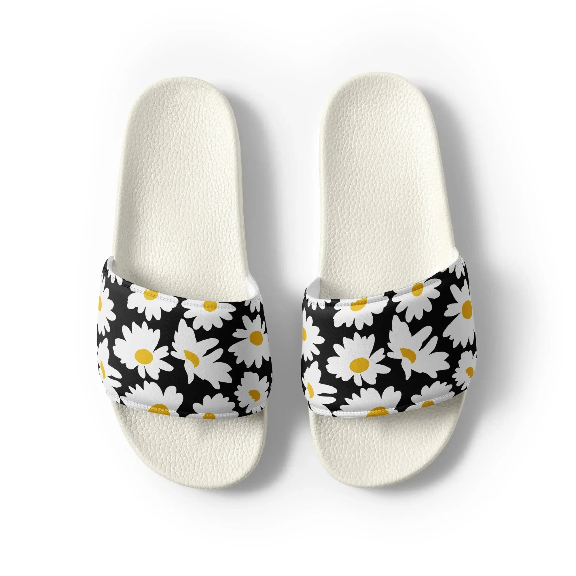 Daisy Pattern Men's Slides