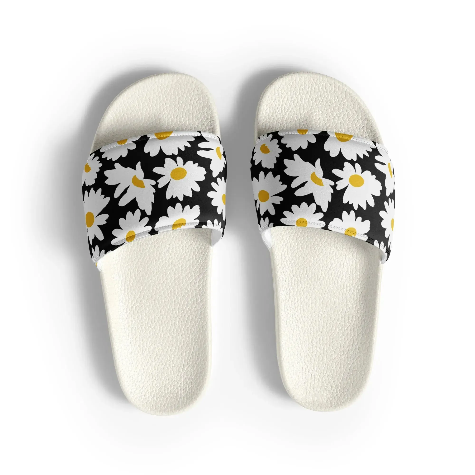 Daisy Pattern Men's Slides