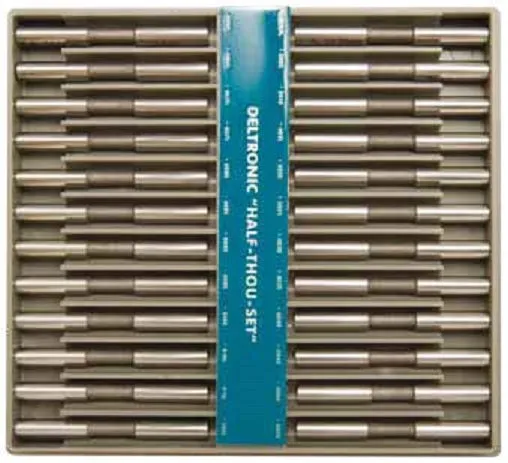 Deltronic HT24-015 Class X Pin Gauge Sets. 0.0005" Steps, 0.0151 - 0.0247"  Number of Pins 24