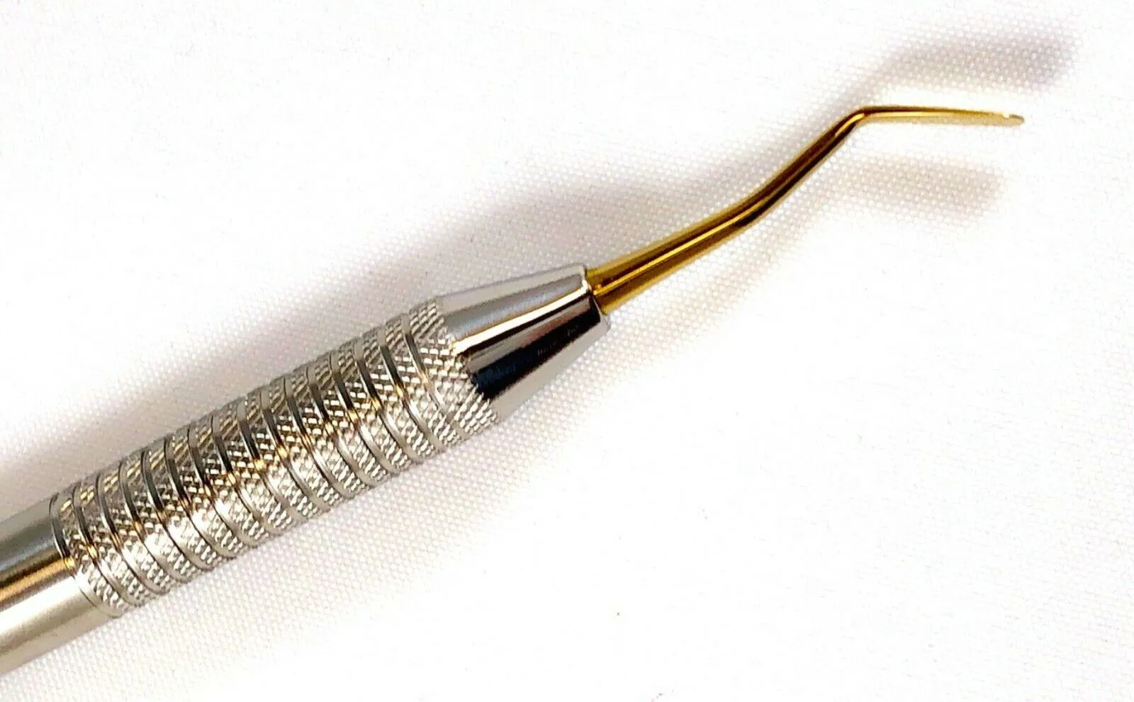 Dental Composite Filling Instrument # 6 - Condenser and Paddle Double Ended - Gold Tips