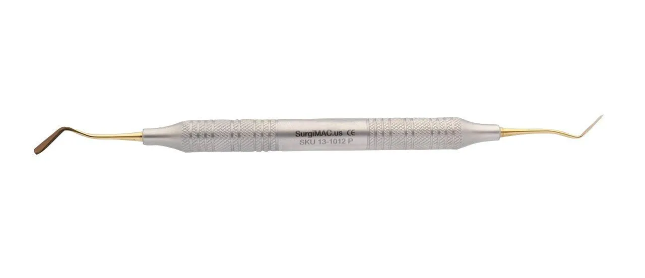Dental Composite Filling Instrument # 6 - Condenser and Paddle Double Ended - Gold Tips