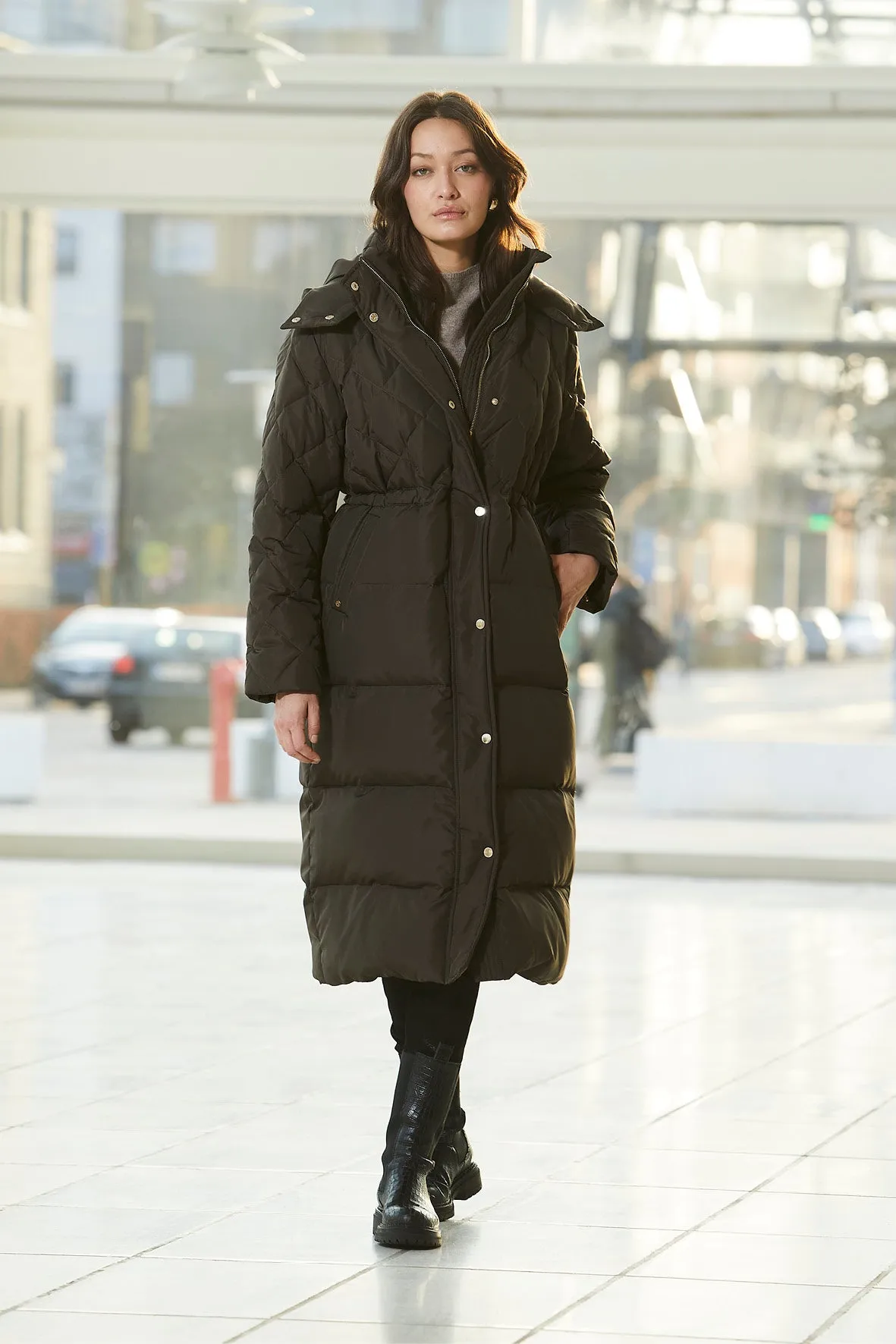 Dina dunjakke - Brown army